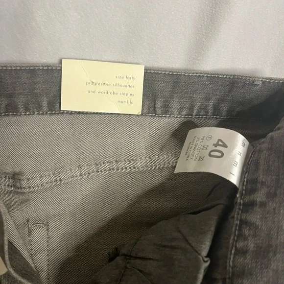 NWT MNML Convertible Skinny Denim Gray Jeans X491 Mens Sized 40x 33 - Picture 4 of 7